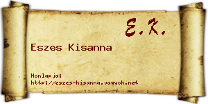 Eszes Kisanna névjegykártya